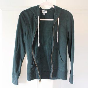 Old Navy Dark Forest Green Zip-Up Hoodie Size M